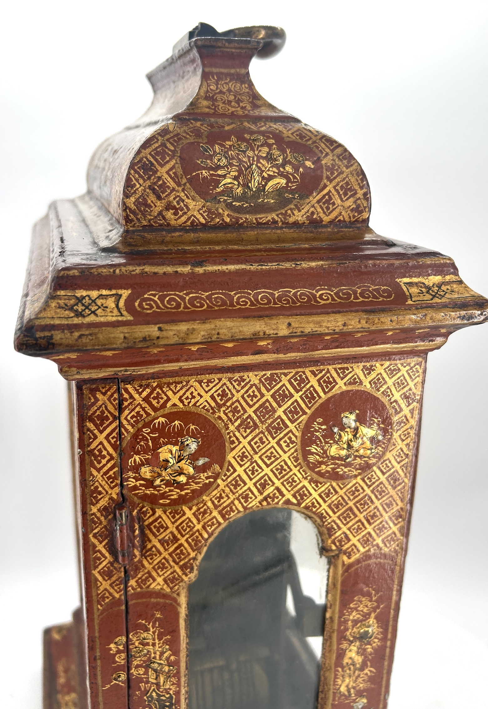 Outstanding Red Chinoiserie English Verge Twin Fusee Bracket Clock – Ca 1760 - Image 25